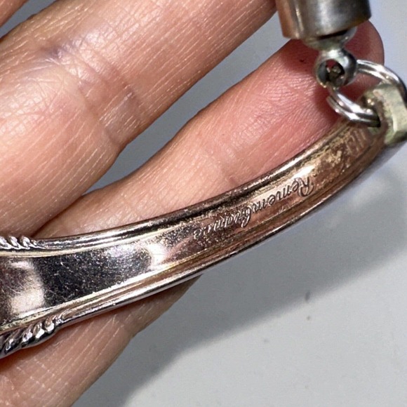 Flatware Remembrance Bracelet Magnet Clasp Rogers Silverplate Flower 7" - Picture 4 of 9